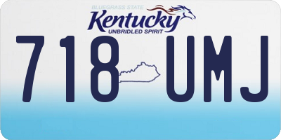 KY license plate 718UMJ