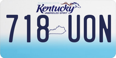 KY license plate 718UON