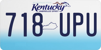 KY license plate 718UPU