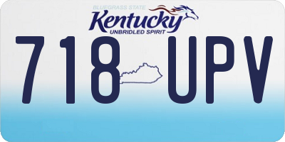 KY license plate 718UPV