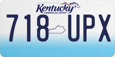 KY license plate 718UPX