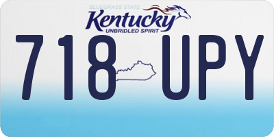 KY license plate 718UPY