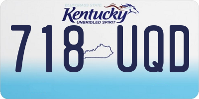 KY license plate 718UQD