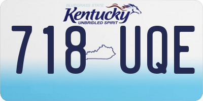 KY license plate 718UQE