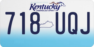 KY license plate 718UQJ