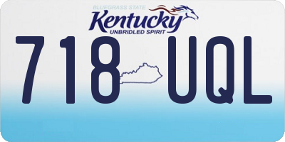KY license plate 718UQL