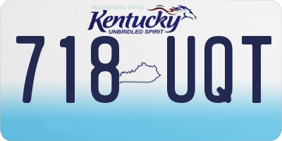 KY license plate 718UQT