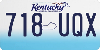 KY license plate 718UQX