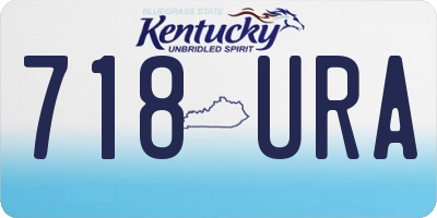 KY license plate 718URA
