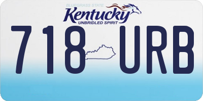 KY license plate 718URB