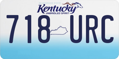 KY license plate 718URC