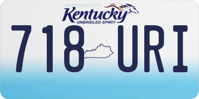 KY license plate 718URI