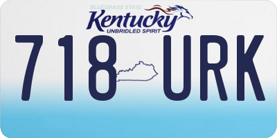 KY license plate 718URK