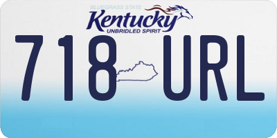KY license plate 718URL
