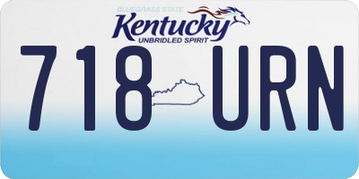 KY license plate 718URN