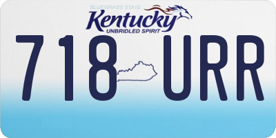 KY license plate 718URR