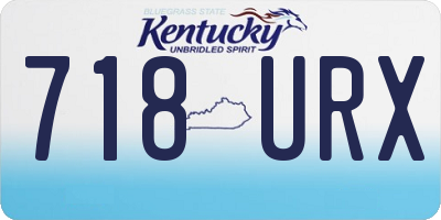 KY license plate 718URX