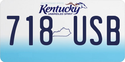 KY license plate 718USB