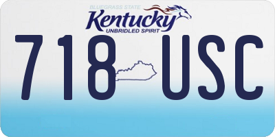 KY license plate 718USC