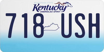 KY license plate 718USH