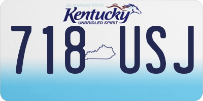 KY license plate 718USJ