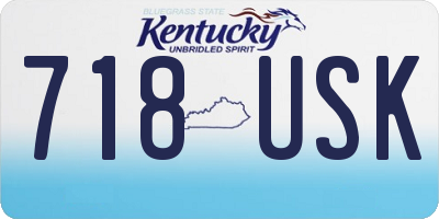 KY license plate 718USK