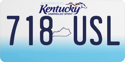 KY license plate 718USL