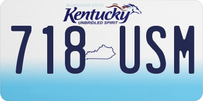 KY license plate 718USM