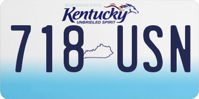 KY license plate 718USN