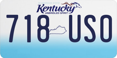 KY license plate 718USO