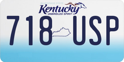KY license plate 718USP