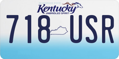 KY license plate 718USR