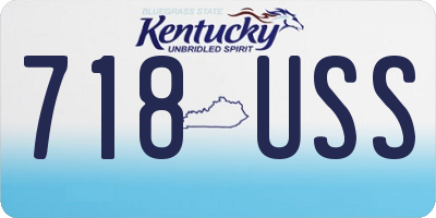 KY license plate 718USS