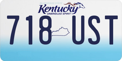 KY license plate 718UST