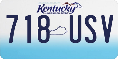 KY license plate 718USV