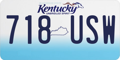 KY license plate 718USW