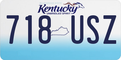 KY license plate 718USZ