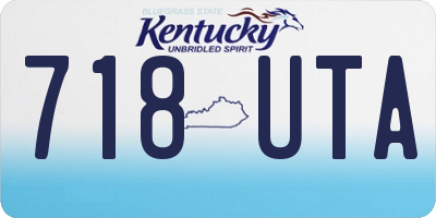 KY license plate 718UTA