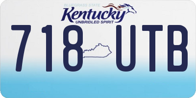KY license plate 718UTB
