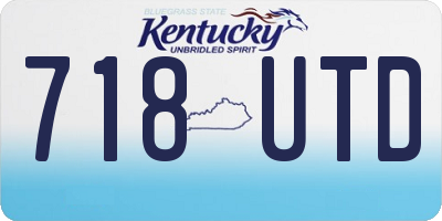KY license plate 718UTD