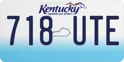KY license plate 718UTE
