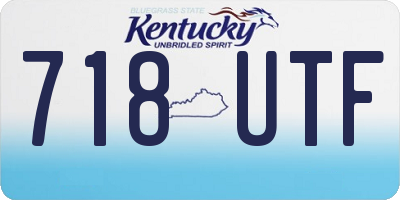 KY license plate 718UTF