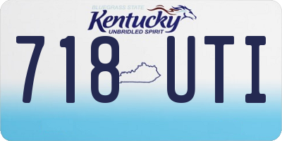 KY license plate 718UTI