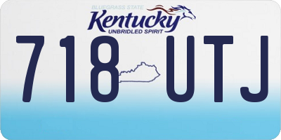 KY license plate 718UTJ