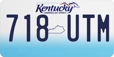 KY license plate 718UTM