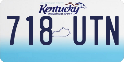KY license plate 718UTN
