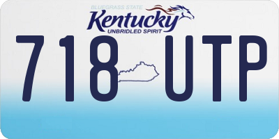 KY license plate 718UTP