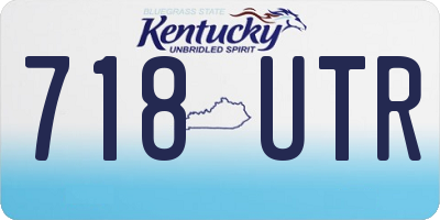 KY license plate 718UTR