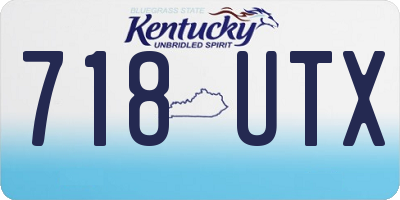 KY license plate 718UTX