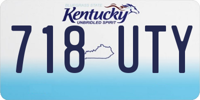 KY license plate 718UTY